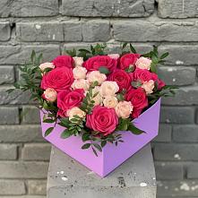 Цветочная композиция из Розы в коробке в Сонково