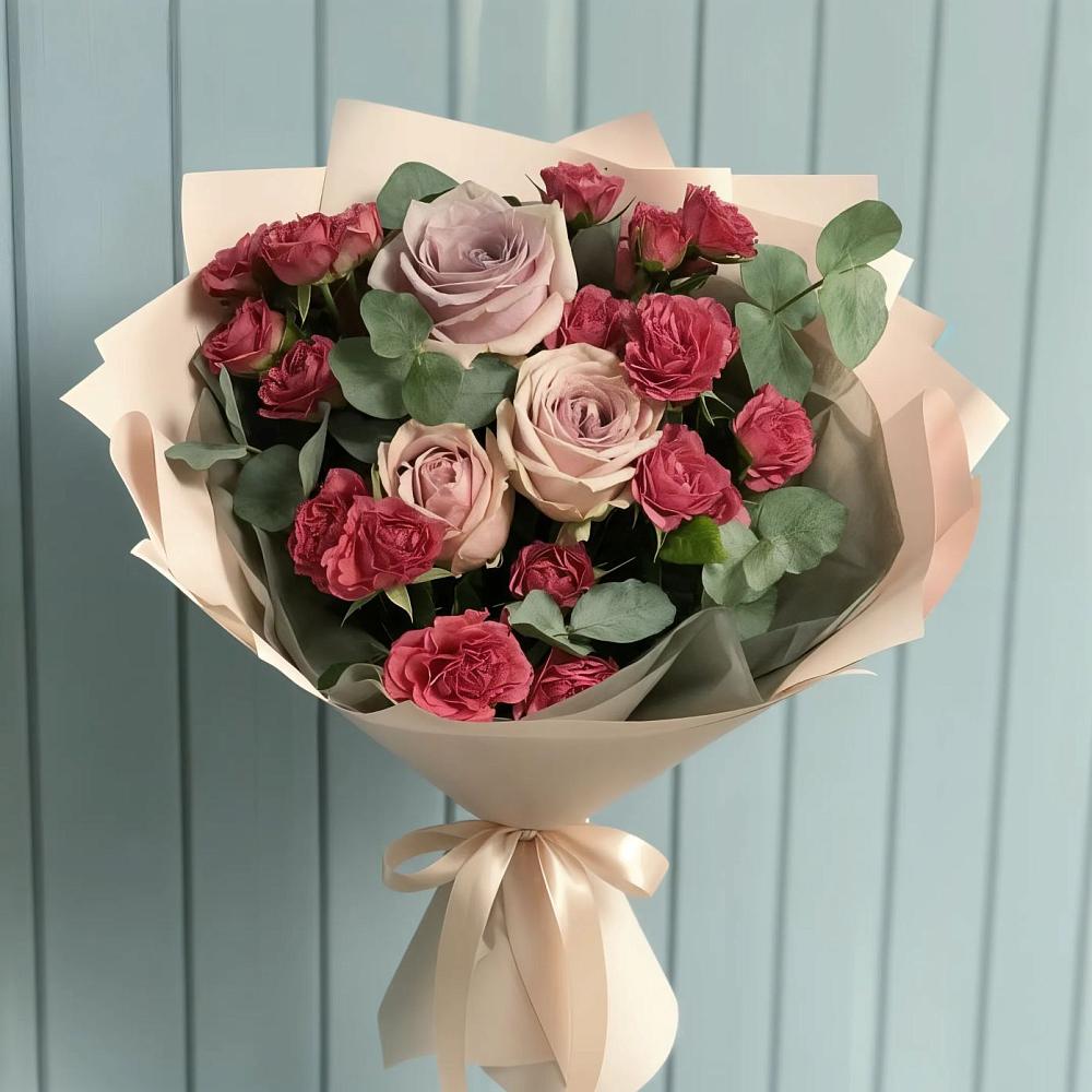 Букет цветов из: Гвоздики и Розы в Сонково