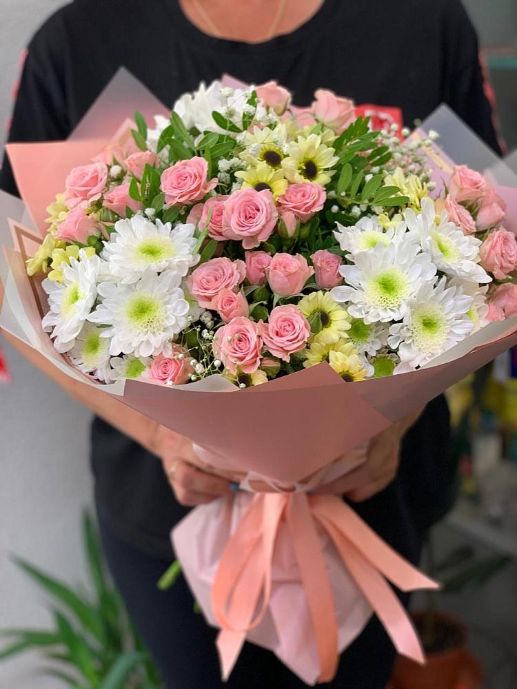Букет цветов из: Розы и Хризантемы в Сонково