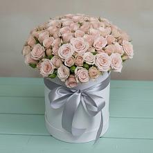 Цветочная композиция из Розы в шляпной коробке в Сонково