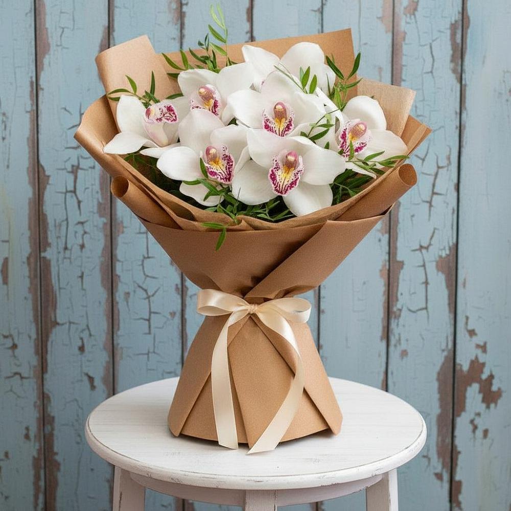 Букет цветов из: Орхидеи и Розы в Сонково