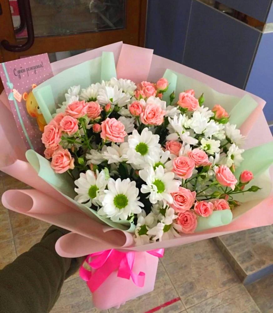 Букет цветов из: Розы и Хризантемы в Сонково