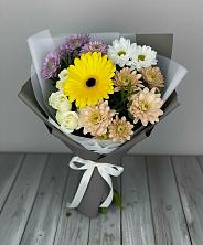 Букет цветов из:  Розы, Герберы и Хризантемы в Сонково