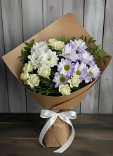 Букет цветов из:  Хризантемы и Розы в Сонково