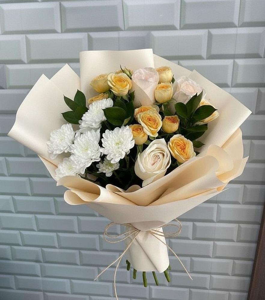 Букет цветов из: Розы и Хризантемы в Сонково