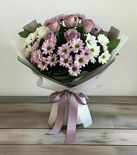 Букет цветов из:  Хризантемы и Розы #REPLACE_PRED# Сонково