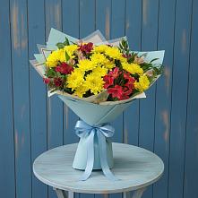Букет цветов из:  Альстромерии и Хризантемы в Сонково