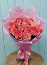 Букет 15 Розовых роз Равель в Сонково